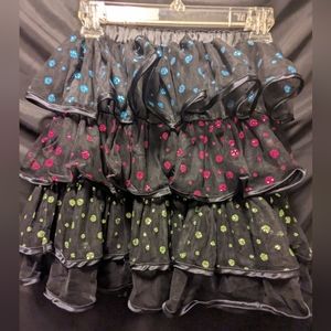 Jona Michelle Black Skirt with Colorful Dots-10